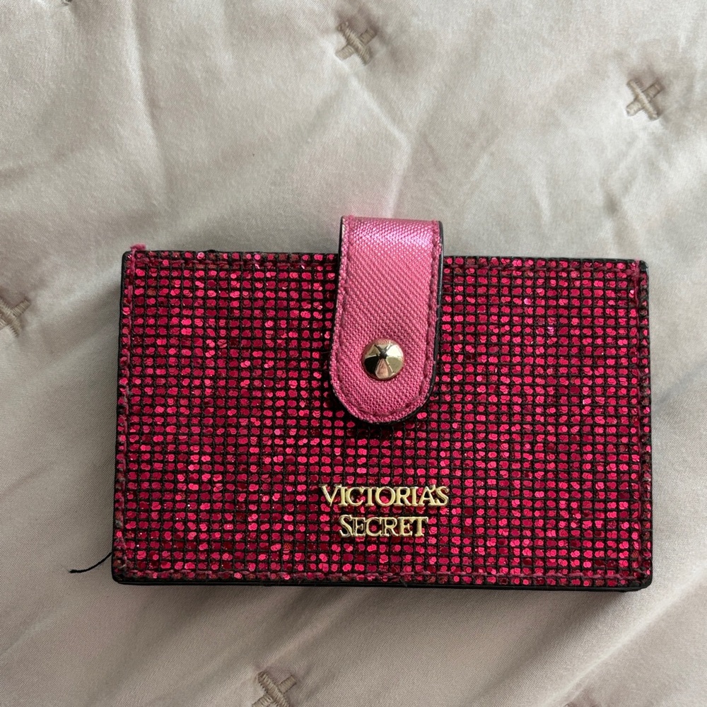 Victoria's Secret Glittery Pink Card Holder